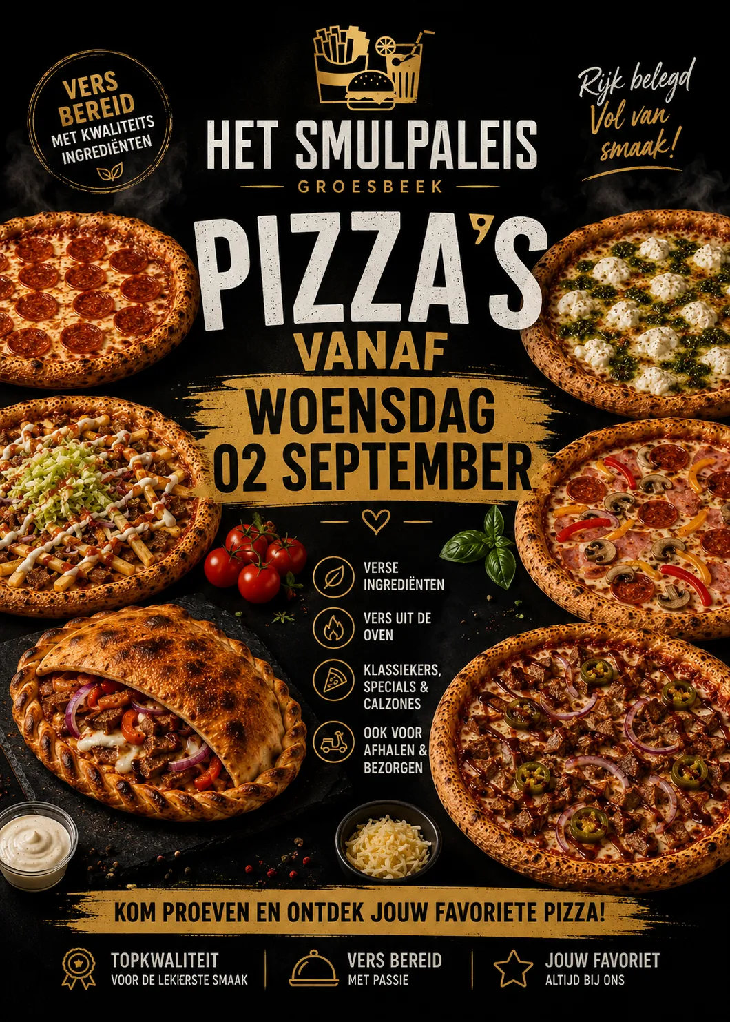 Aankondiging pizza’s