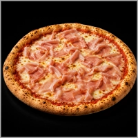  &nbsp;&nbsp;&nbsp;Tomatensaus, mozzarella en ham 