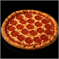  &nbsp;&nbsp;&nbsp;Tomatensaus, mozzarella en pepperoni &nbsp;&nbsp;HALAL