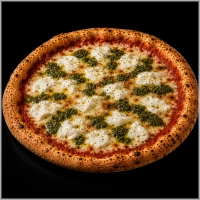  &nbsp;&nbsp;&nbsp;Tomatensaus, mozzarella, pesto en oregano